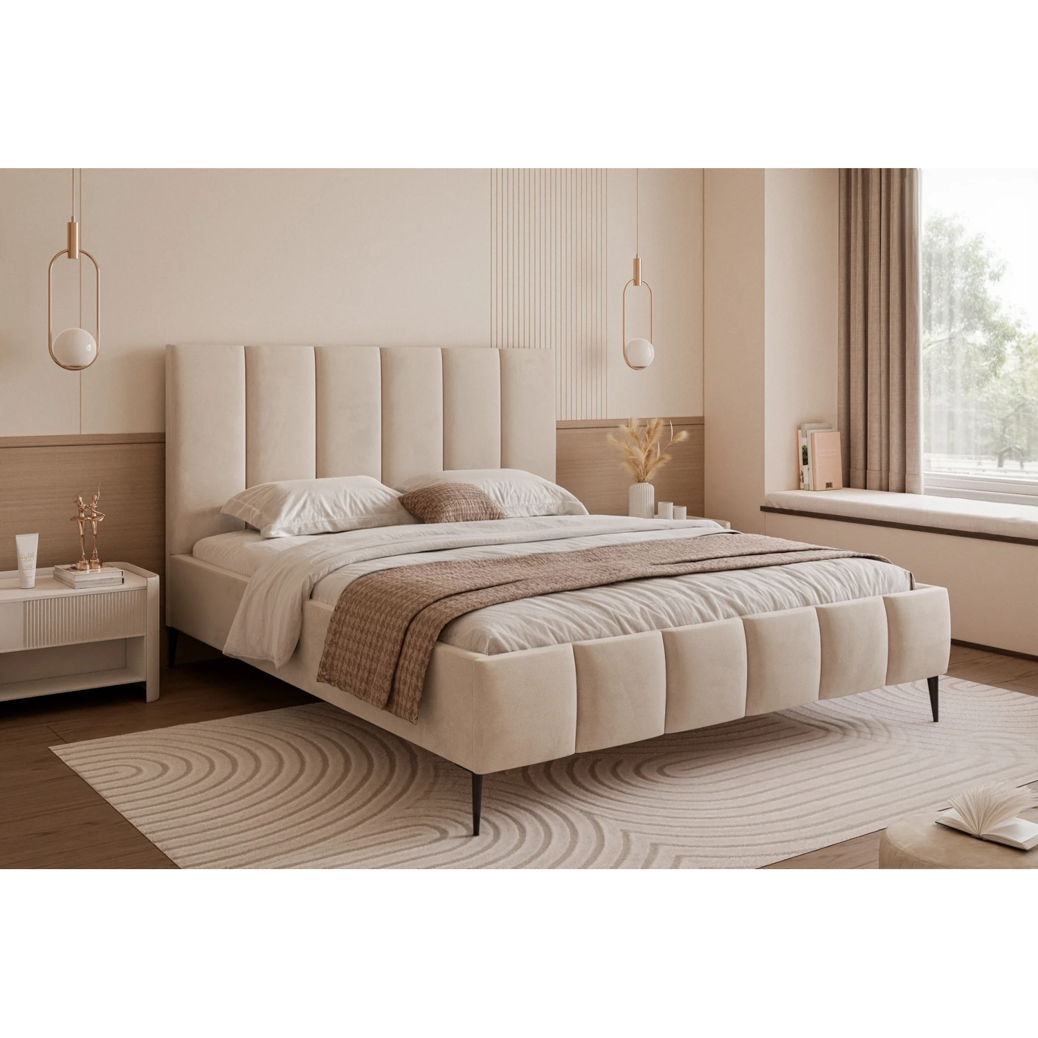 Polsterbett BELLAGIO mit hohen Beinen