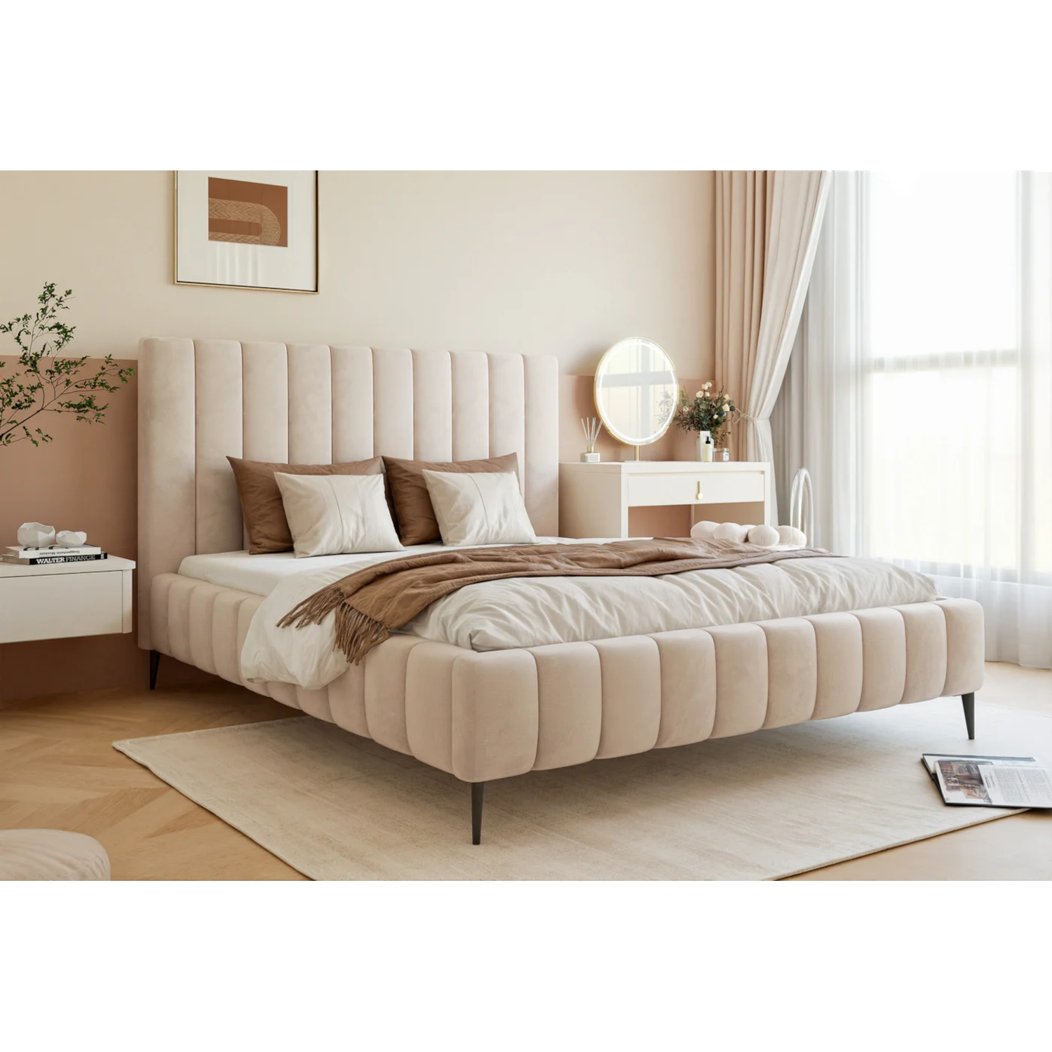 Polsterbett PALAZZO mit hohen Beinen – Bild 10