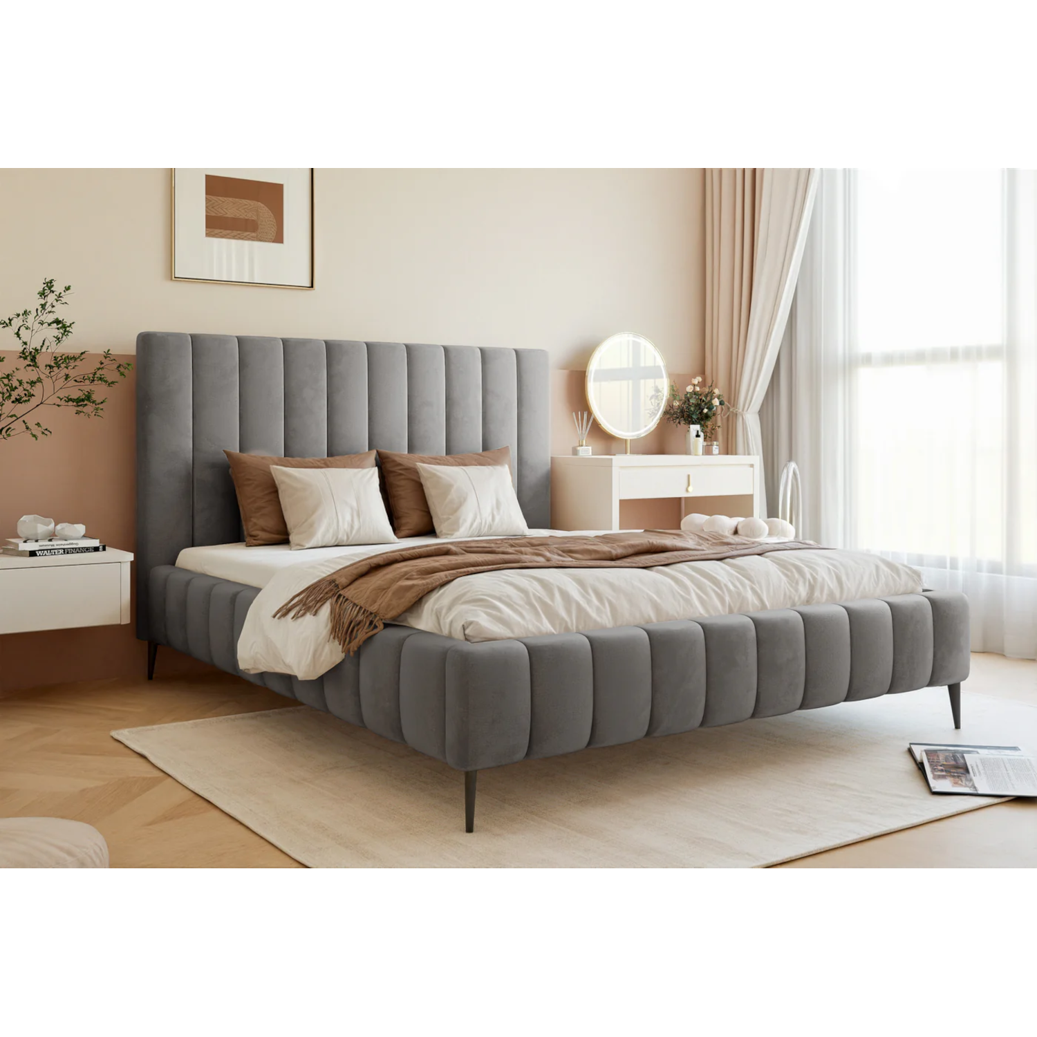 Polsterbett PALAZZO mit hohen Beinen – Bild 5