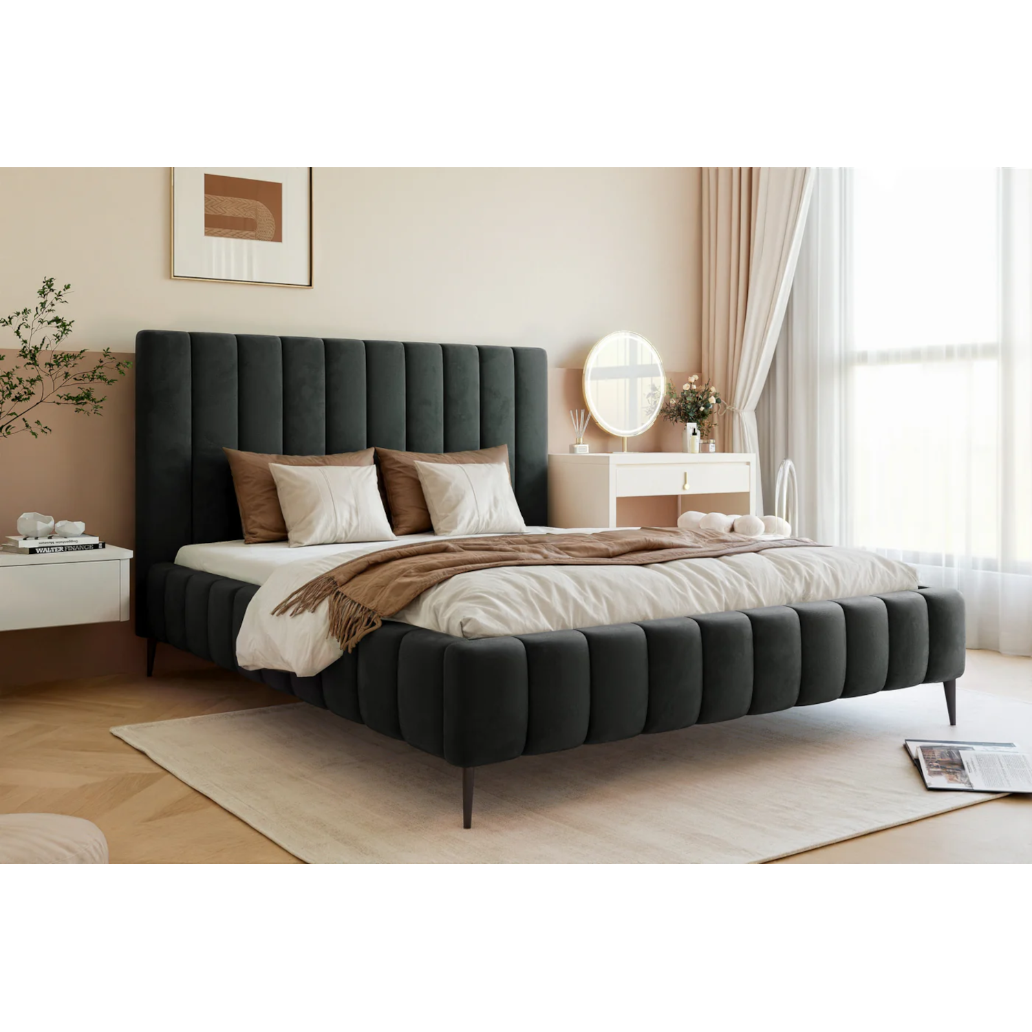 Polsterbett PALAZZO mit hohen Beinen – Bild 6