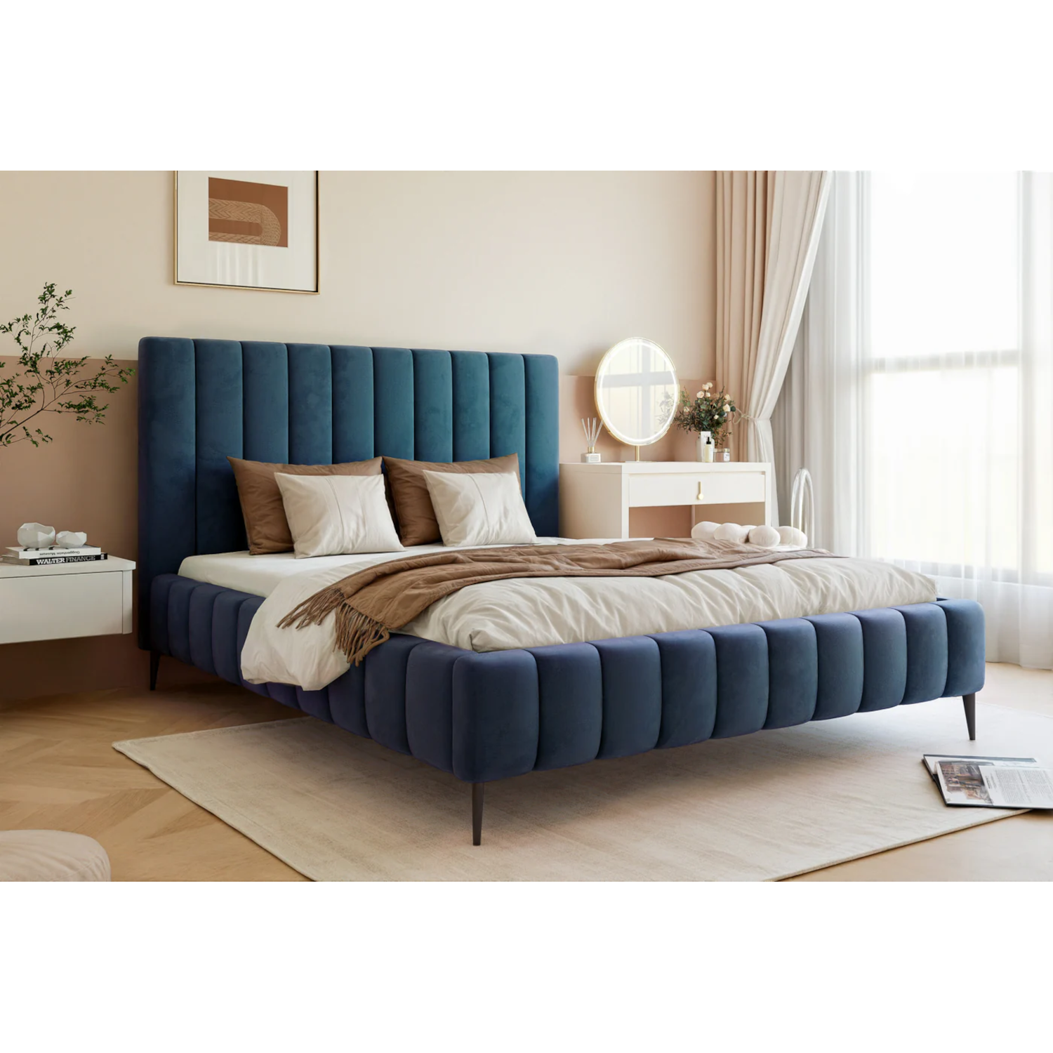 Polsterbett PALAZZO mit hohen Beinen – Bild 7