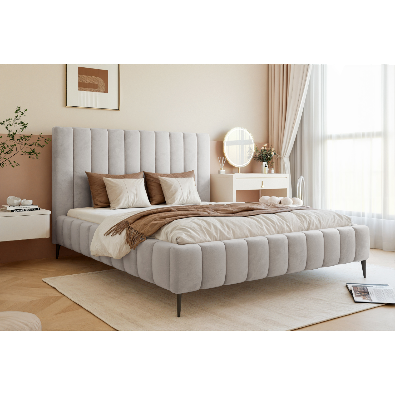 Polsterbett PALAZZO mit hohen Beinen – Bild 8