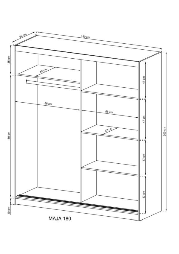 Kleiderschrank Maja I 180 – Bild 2
