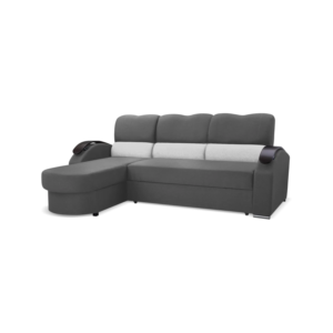 Ecksofa APEX - Graphit (Bahama 35) + Aschgrau (Bahama 31), Links