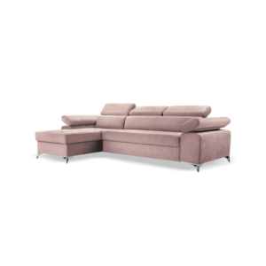 Ecksofa BORDO - Rosa (Noel 07), Links