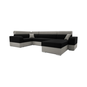 Ecksofa GALAXY SUPER - Schwarz (Bahama 36) + Graphit (Bahama 34), Links