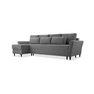 Ecksofa GENOVA - Grau (Kenya anthracite), Links